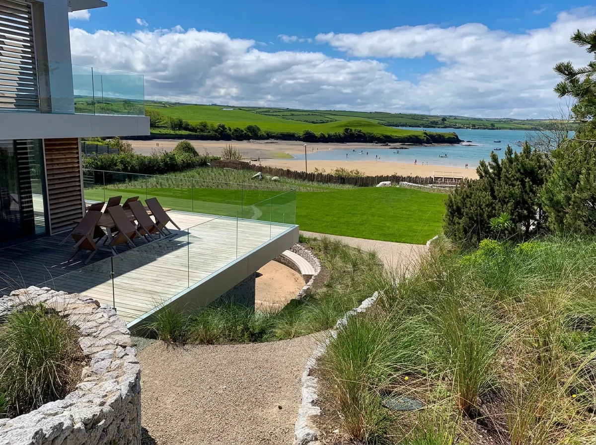 Maintained coastal garden at a North Cornwall holiday property