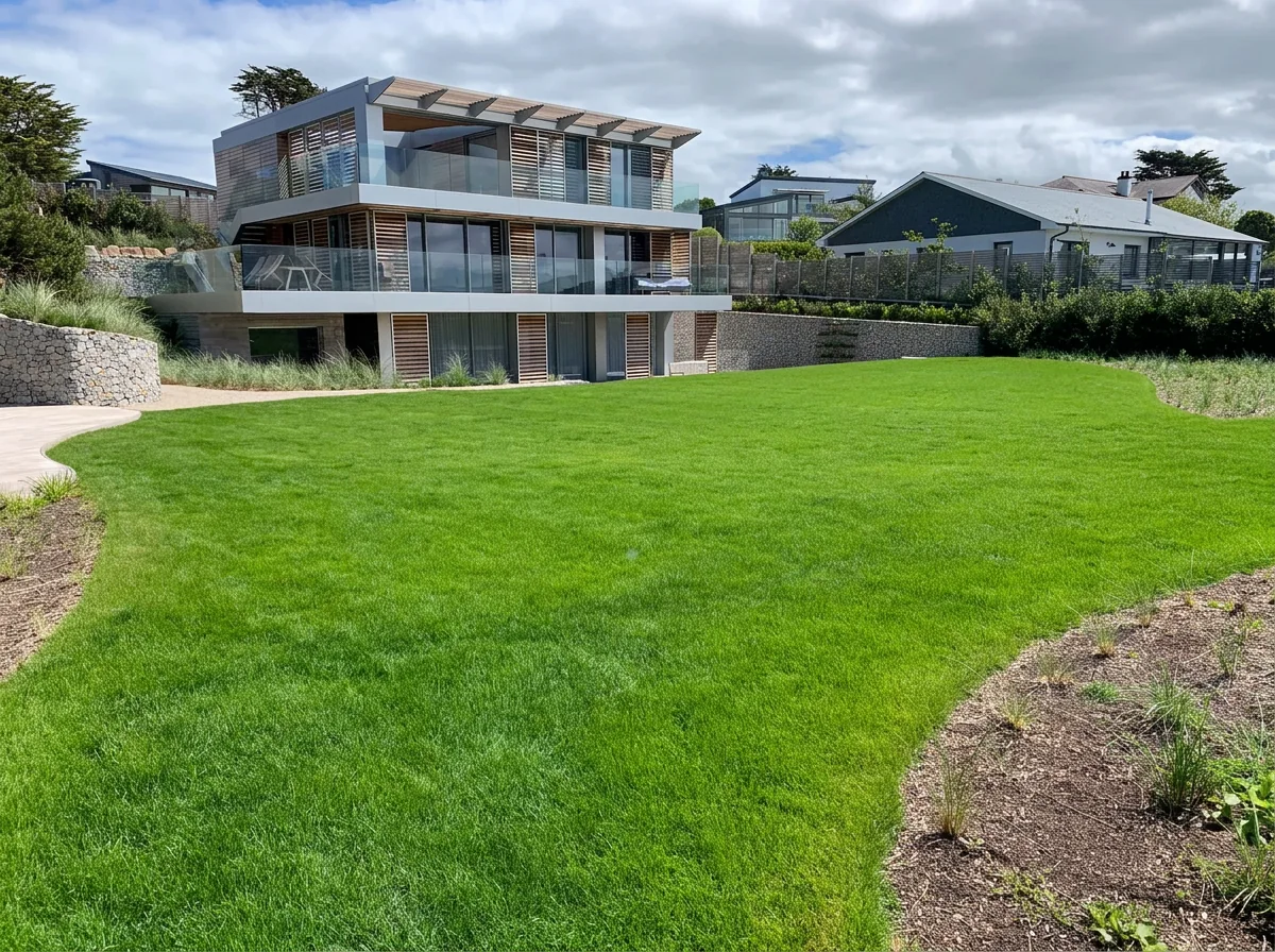 Well-kept lawn at a North Cornwall property near Padstow