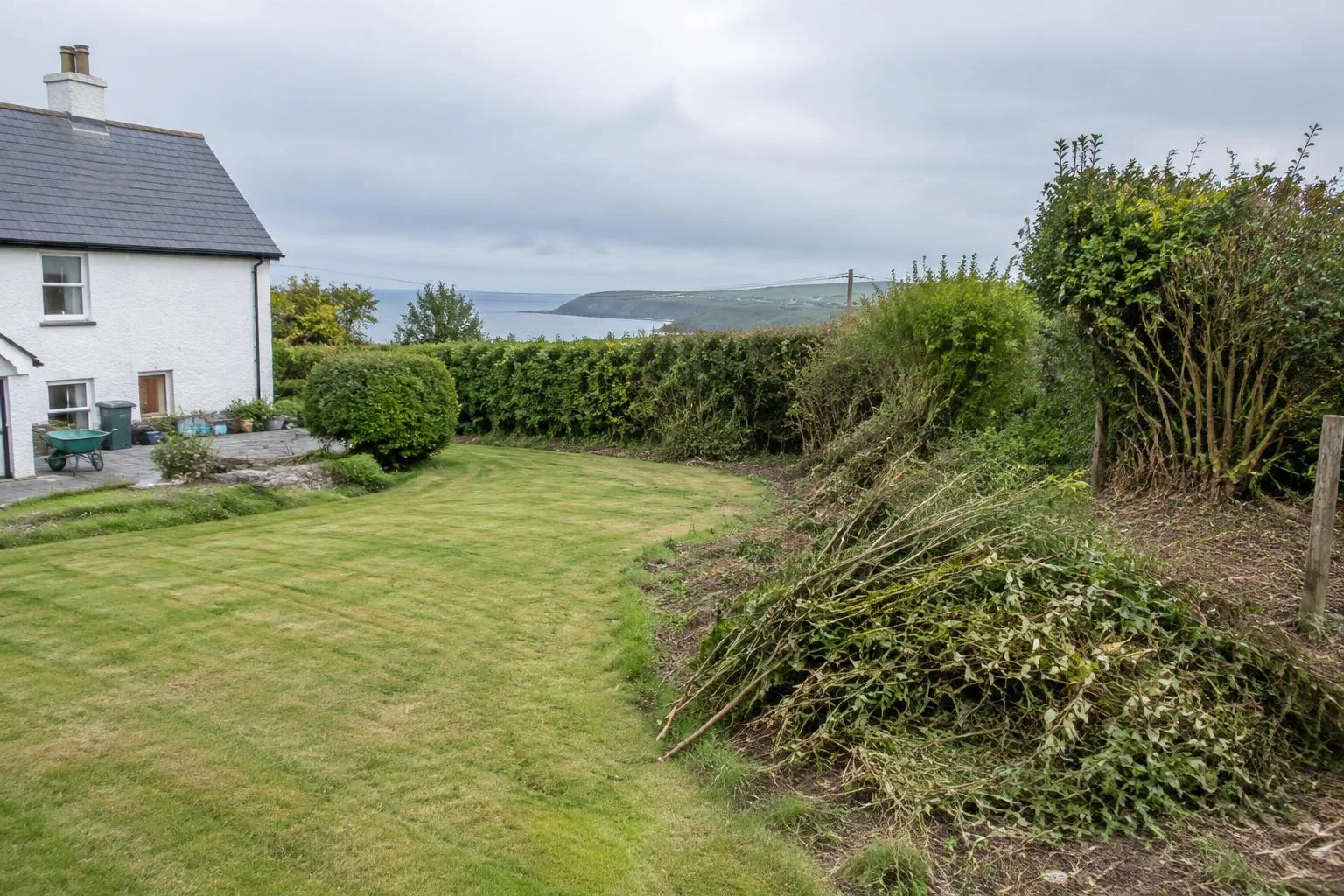Garden clearance and tidy-up work at a Cornish property